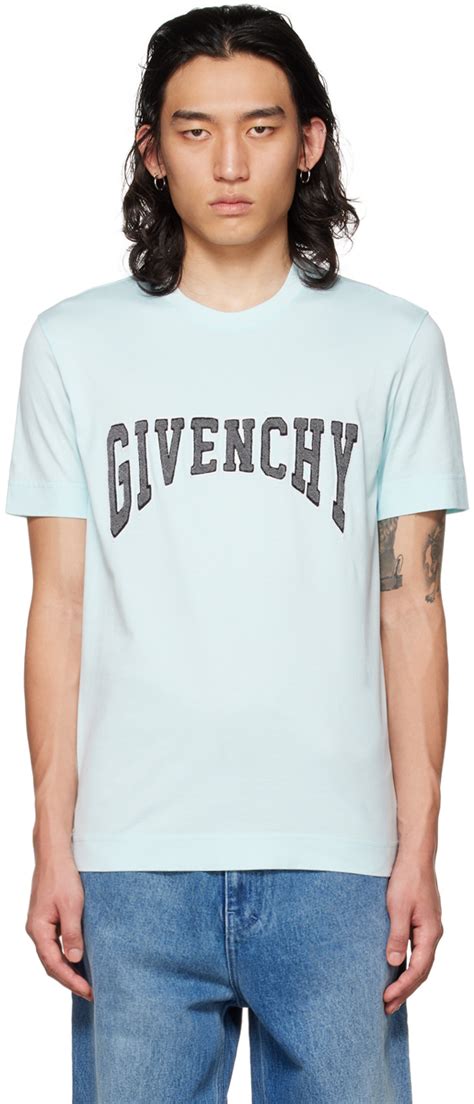 givenchy t shirt light blue|Givenchy graphic crewneck t shirt.